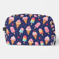 Ice cream, popsicles and cherries pattern