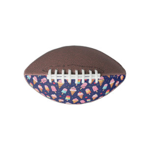 Ice cream, popsicles and cherries pattern football