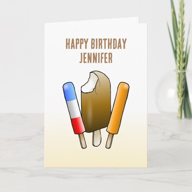 Ice Cream & Popsicles Card (Front)