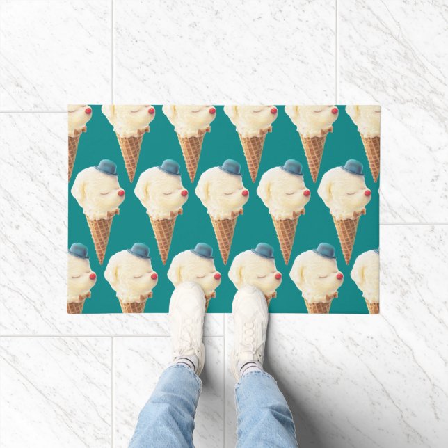 Ice Cream Puppy Pattern Doormat (Indoor)