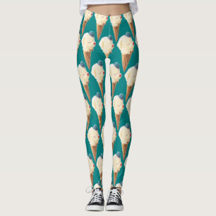 Ice Cream Puppy Pattern Leggings