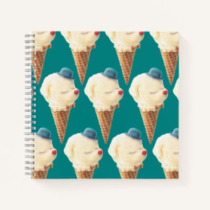Ice Cream Puppy Pattern Notebook