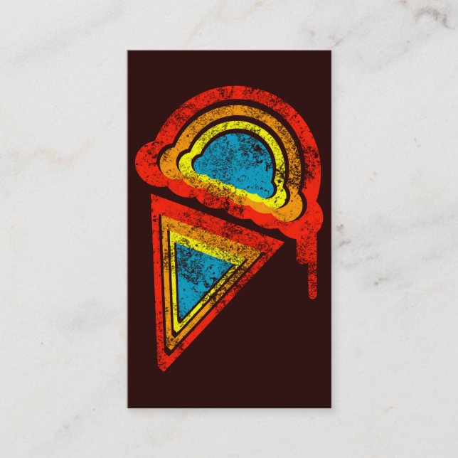 ice cream rainbow dripz business card (Front)