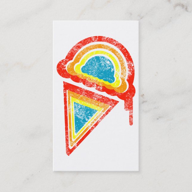 ice cream rainbow dripz business card (Front)