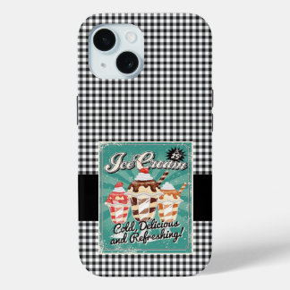Ice Cream Retro iPhone 15 Case