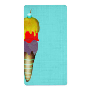 Ice cream Return Address Labels shipping Custom