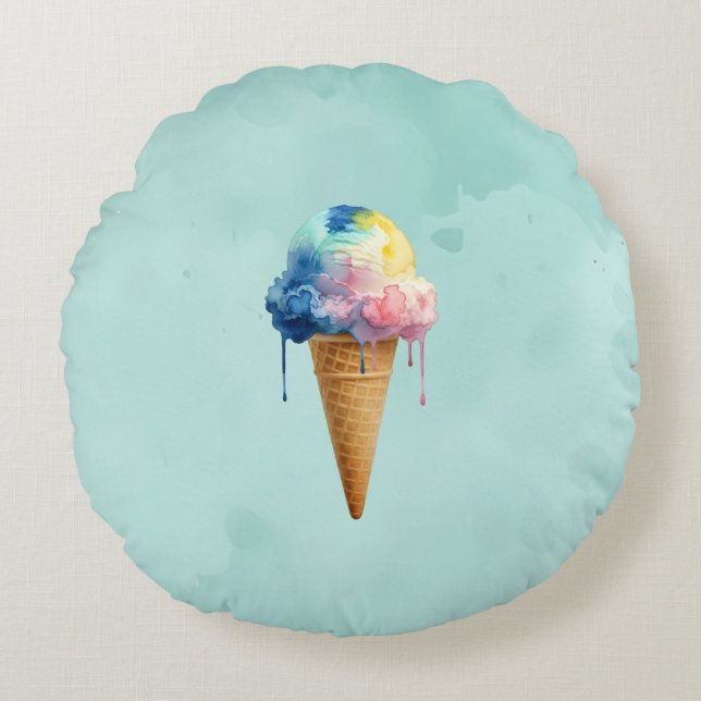 Ice Cream Round Cushion (Front)