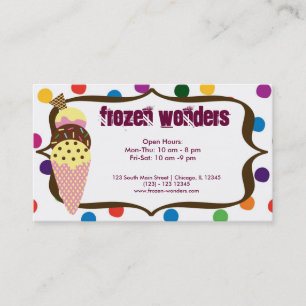 Ice Cream salon Business Card