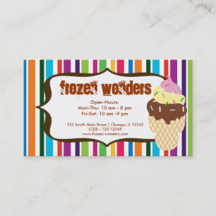 Ice Cream salon Business Card