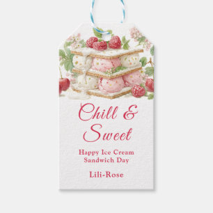 Ice Cream Sandwich Day Watercolor Gift Tags
