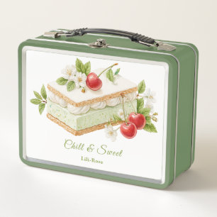 Ice Cream Sandwich Day Watercolor Metal Lunch Box