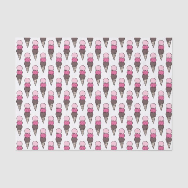 Ice Cream Scoop Birthday Party Tissue Paper (Front)