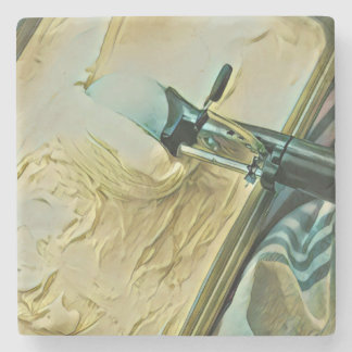 Ice cream scoop cake stone coaster