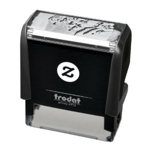 Ice cream scoop chocolate self-inking stamp
