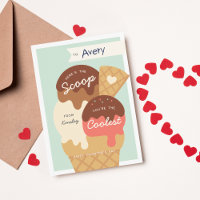 Ice Cream Scoop Classroom Valentine's Day Card