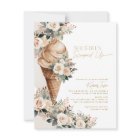 Ice Cream Scooped Up Floral Boho Bridal Shower