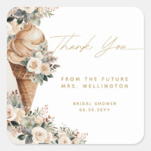 Ice Cream Scooped Up Floral Boho Bridal Shower