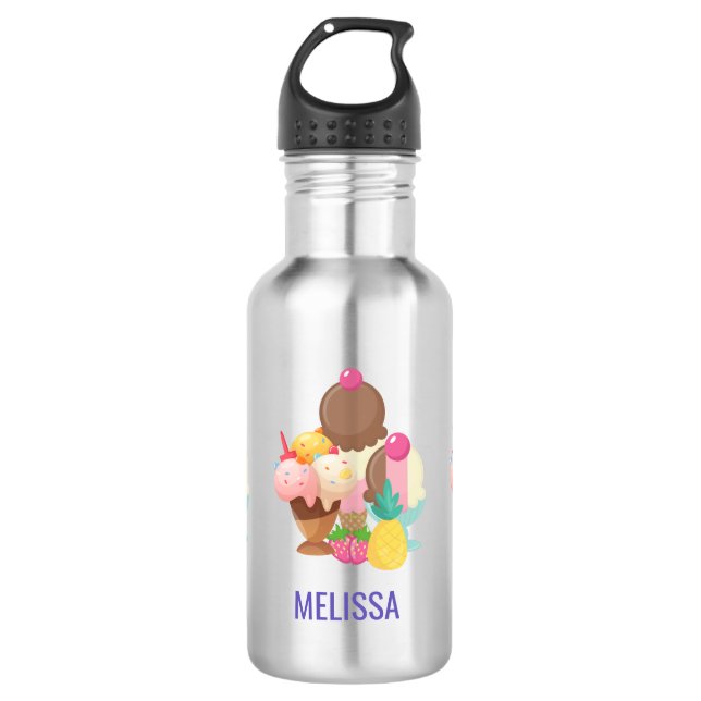 Ice Cream Scoops with Sprinkles 532 Ml Water Bottle (Front)
