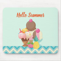 Ice Cream Scoops with Sprinkles Hello Summer
