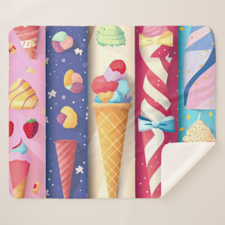 Ice Cream Sherpa Blanket