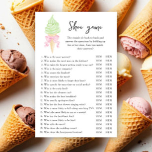 Ice cream - Shoe game bridal shower game