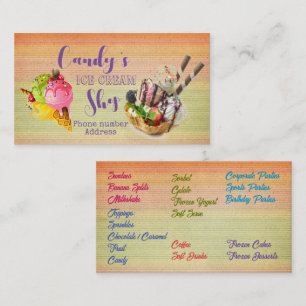 Ice Cream Shop Business Card