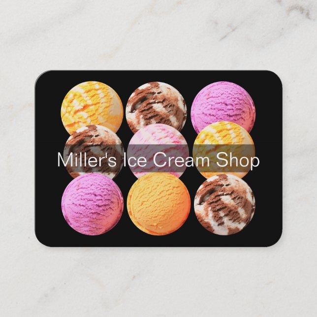 Ice Cream Shop Business Cards (Front)