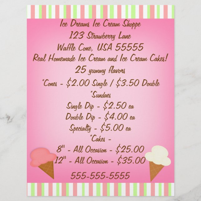 Ice Cream Shop Business Flyer (Front)