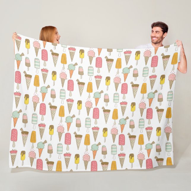 Ice Cream Shop Novelty Fleece Blanket (In Situ)