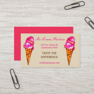 Ice-cream shop or business business card