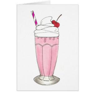 Ice Cream Shoppe Strawberry Pink Milkshake Foodie
