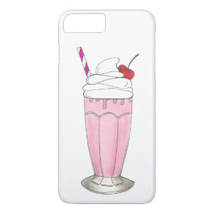 Ice Cream Shoppe Strawberry Pink Milkshake Foodie Case-Mate iPhone Case