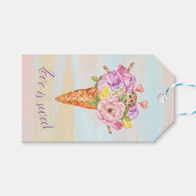 Ice cream shower, Bridal shower Gift TAG (Front (Horizontal))
