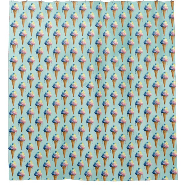 Ice Cream Shower Curtain (Front)