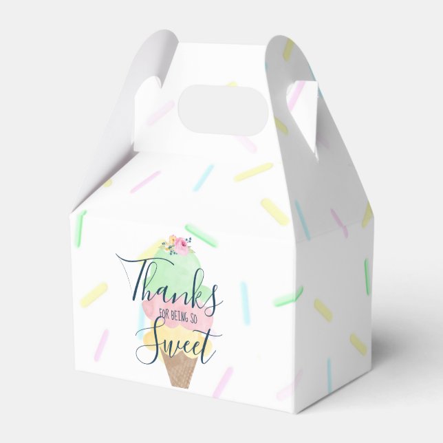 Ice Cream Shower  Favour Box (Front Side)