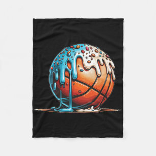 Ice Cream Sketll Drip Boys Girls Sketll Dripping  Fleece Blanket