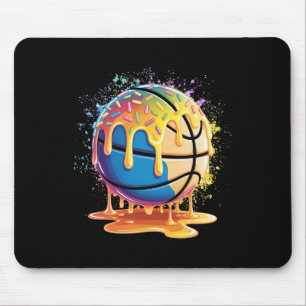 Ice Cream Sketll Drip Splatter Paint Sketll Drippi Mouse Pad