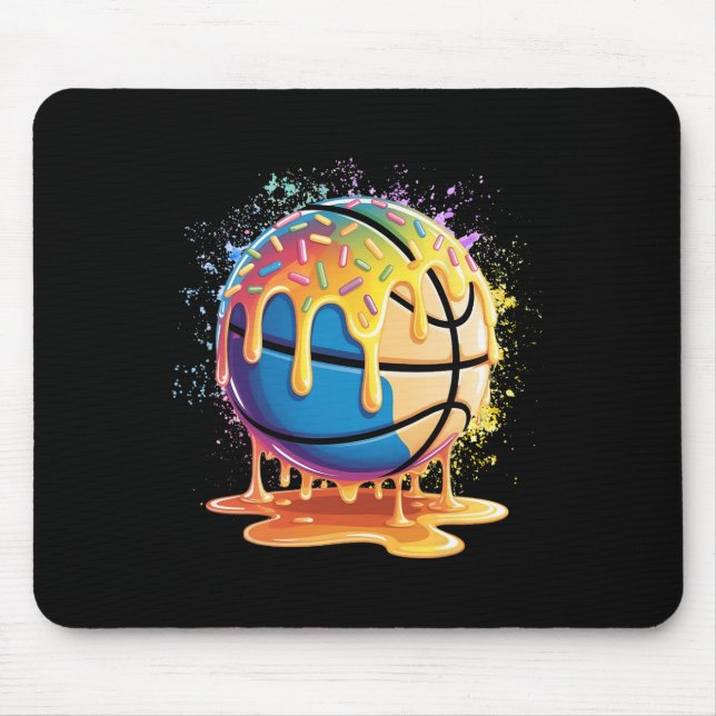 Ice Cream Sketll Drip Splatter Paint Sketll Drippi Mouse Pad (Front)