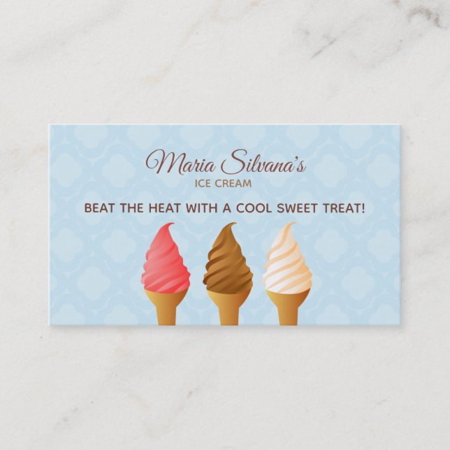Ice Cream Slogans Business Cards (Front)
