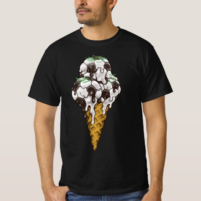 Ice Cream Soccer Balls T-Shirt (Front)