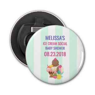 Ice Cream Social Baby Shower Event Bottle Opener