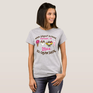 Ice Cream Social Favour Banana Split Sundae Cone T-Shirt