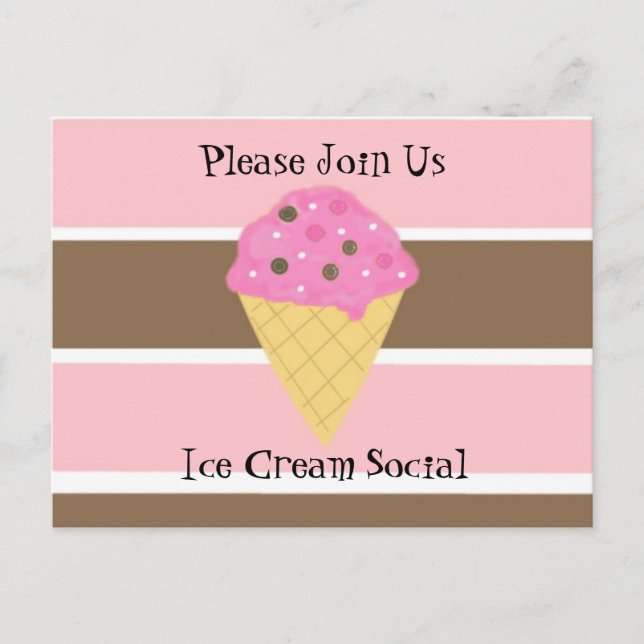 Ice Cream Social Invitation (Front)