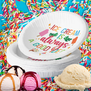 Ice Cream Social  Paper Plate