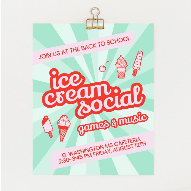 Ice Cream Social Party Flyer (Creator Uploaded)