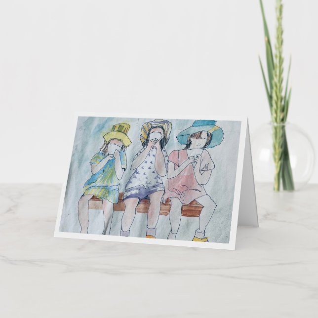 Ice Cream Social Party Foil  Card (Front)