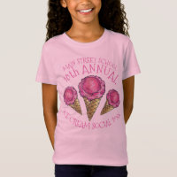 Ice Cream Social Party Pink Scoop Waffle Cone