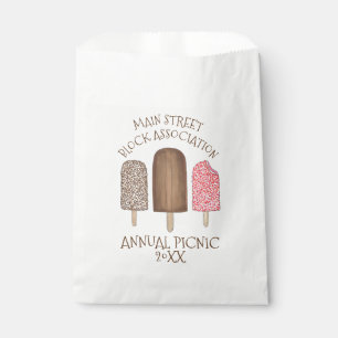 Ice Cream Social Picnic Block Party Popsicles Favour Bags