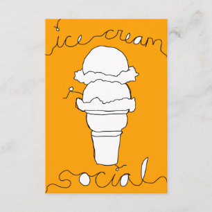 ice cream social strings invitation