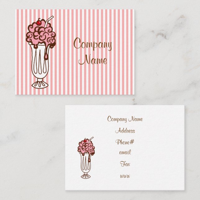 Ice Cream Soda Business Card (Front/Back)